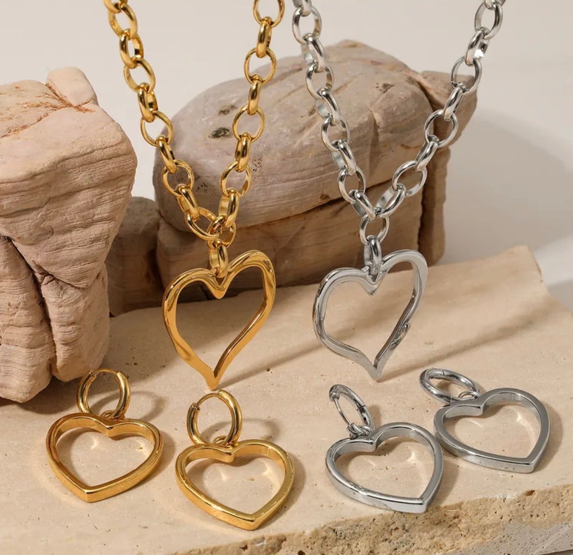 Collier Cœur Sauvage – Acier Inoxydable