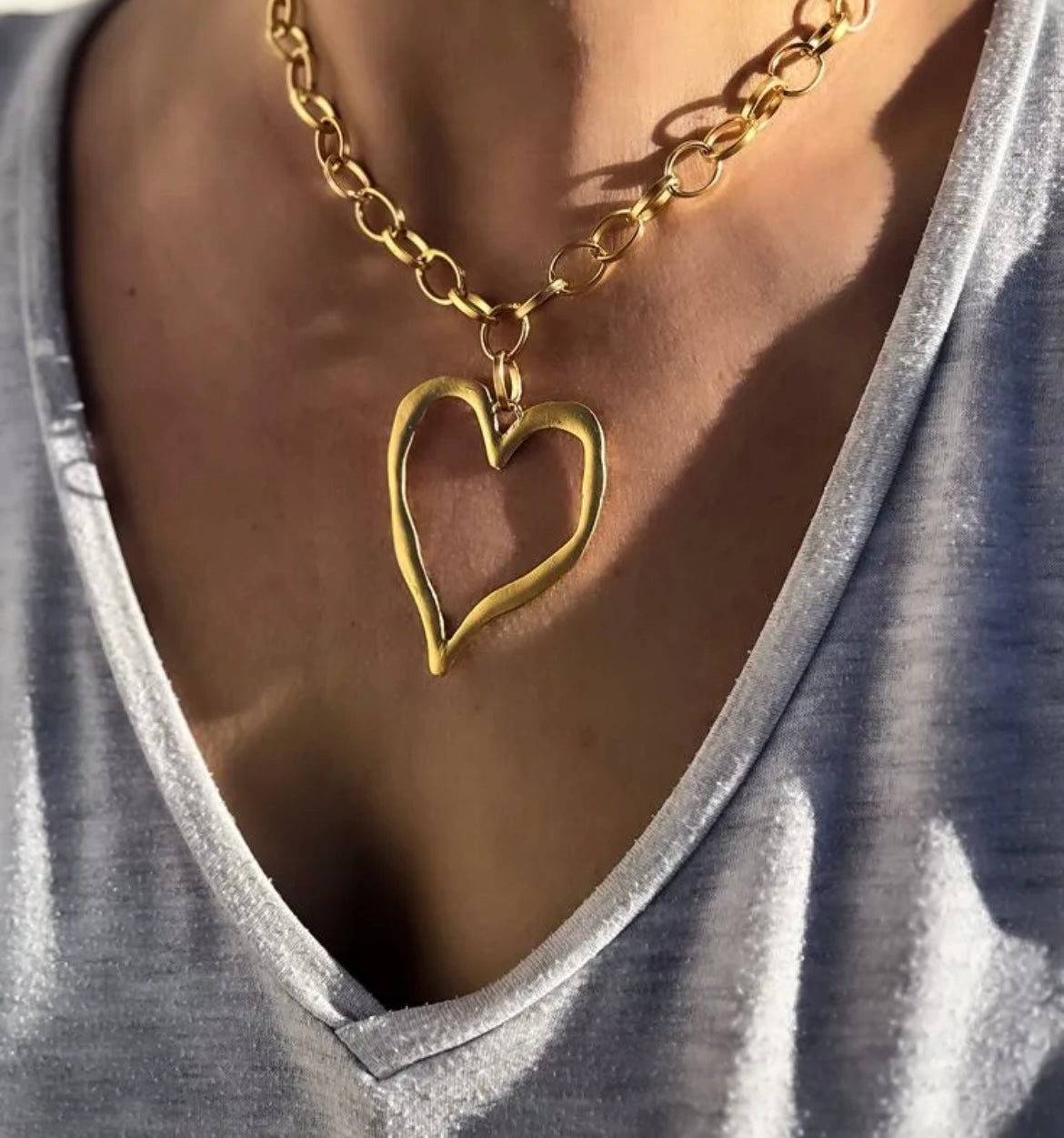 Collier Cœur Sauvage – Acier Inoxydable