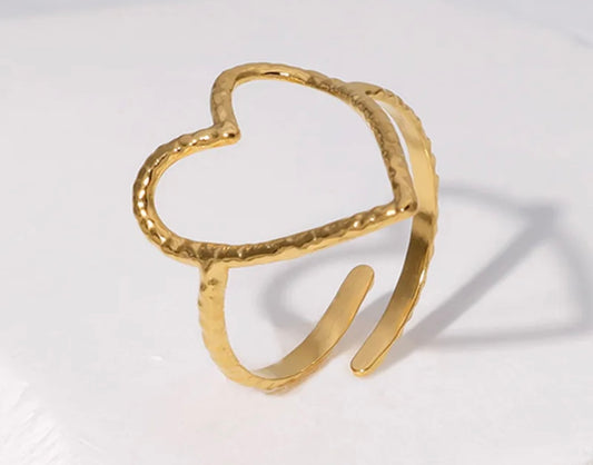 Bague Cœur Sauvage – Acier Inoxydable