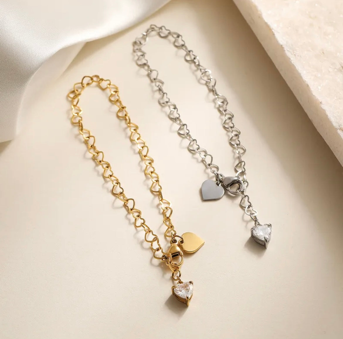 Bracelet Cœur Sauvage - Acier Inoxydable