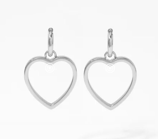 Boucles d’Oreilles Cœur Sauvage – Acier Inoxydable